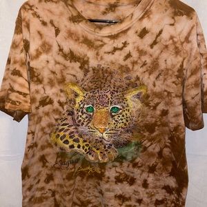 Bleach pattern tiger shirt